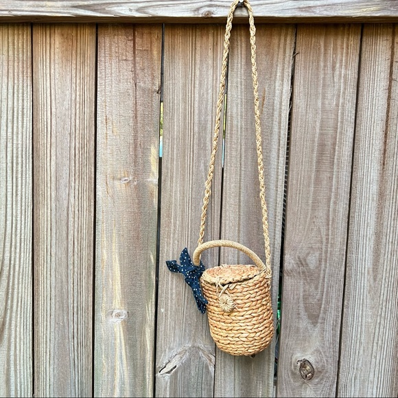 Zara straw crossbody basket bag - Picture 2 of 13
